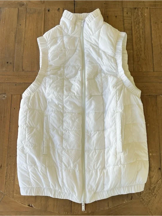 Free People Movement Piper Packable Puffer Vest Women’s Medium White Lightweight - Picture 2 of 12